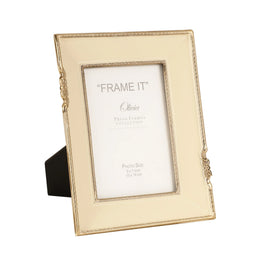 Enamel Embrace Photo frame in Ivory white